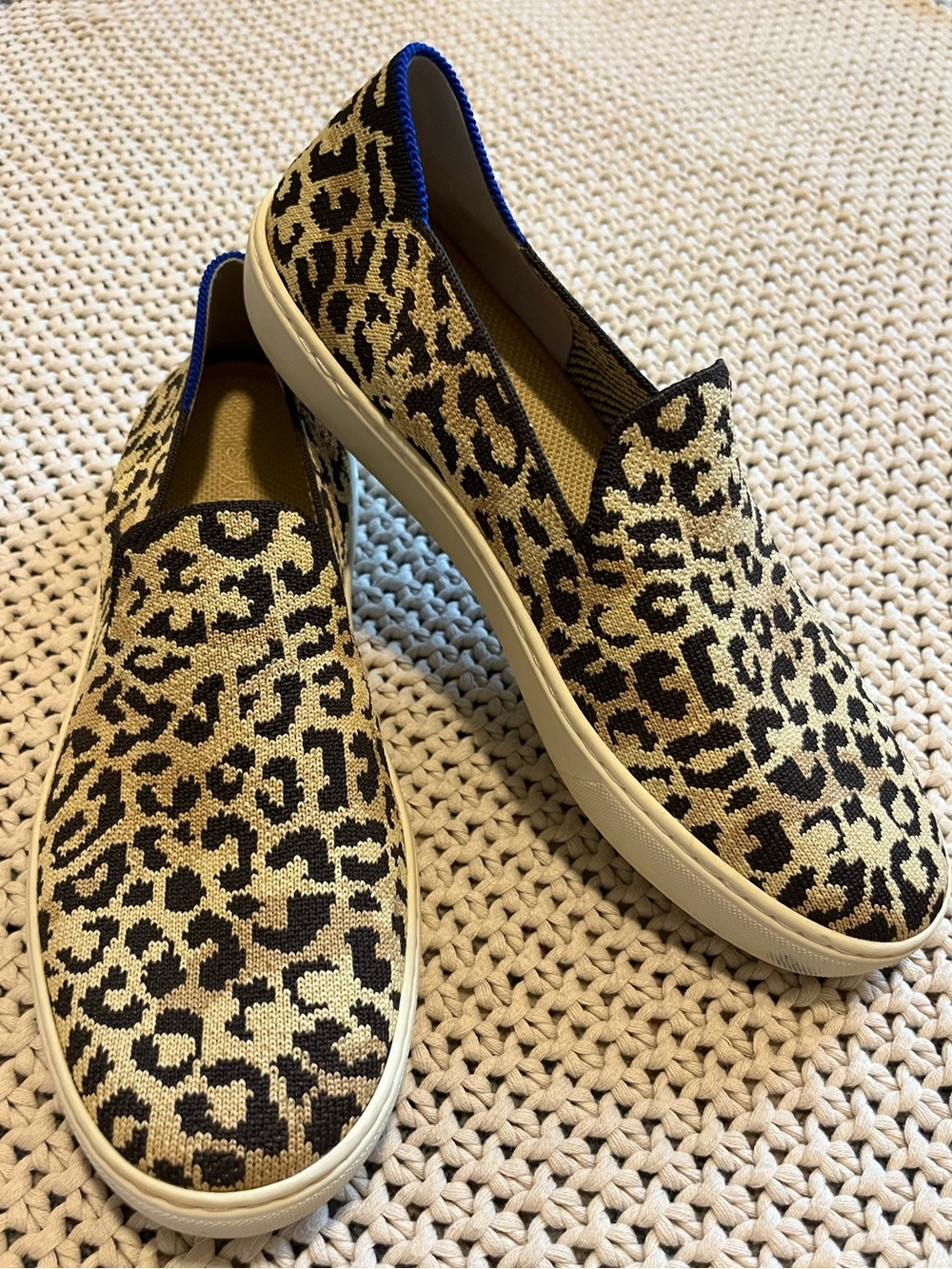 Rothy’s The Original Sneaker Camo Cat Leopard Print Slip-On Women Sneakers 8.5